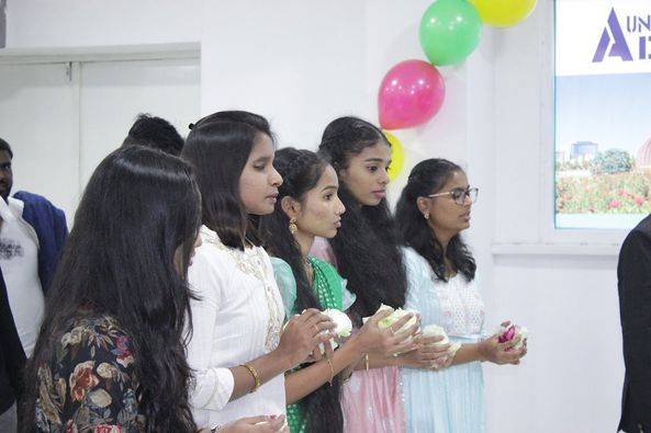 The Diwali festival lit up the walls of our university with bright colors and joy.