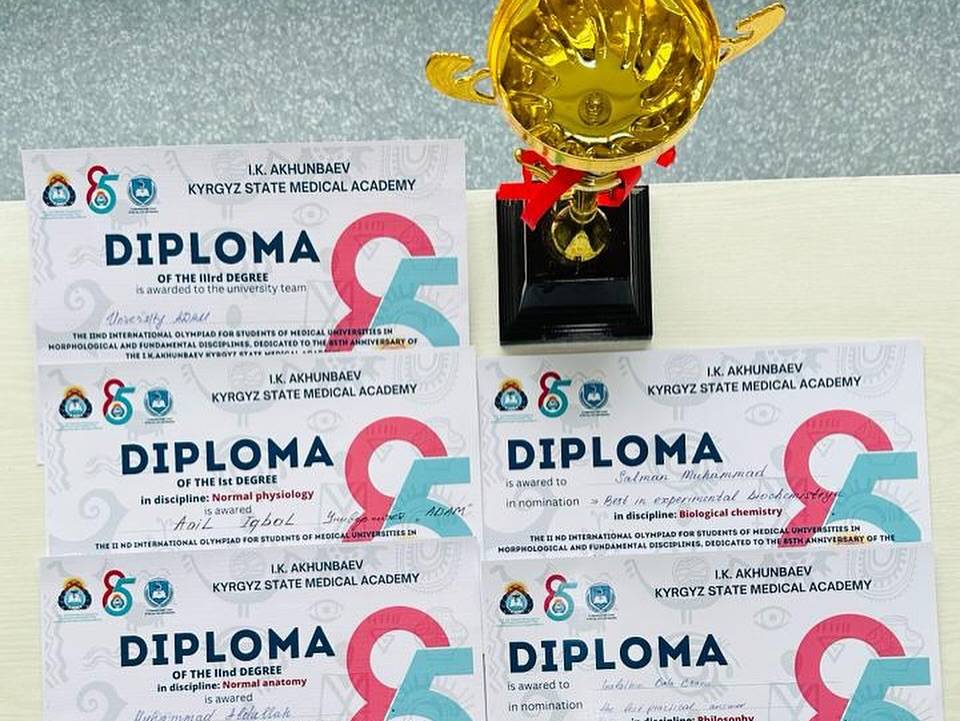 On May 16-17, 2024, students of AUSM took part in the II International Olympiad in Morphological and fundamental disciplines, dedicated to the 85th anniversary of the I. K. Akhunbayev KSMU.