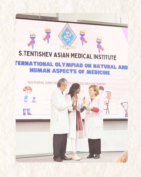 On April 22, 2025, first-year students of the School of Medicine of ADAM University took part in the International Integrative Olympiad on the topic: «Natural and Humanitarian Aspects of Medicine»