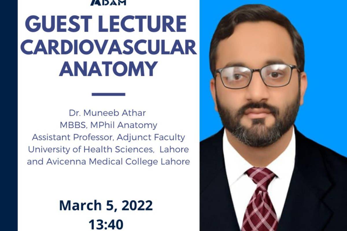 We invite you to the guest lecture of Dr. Muneeb Athar