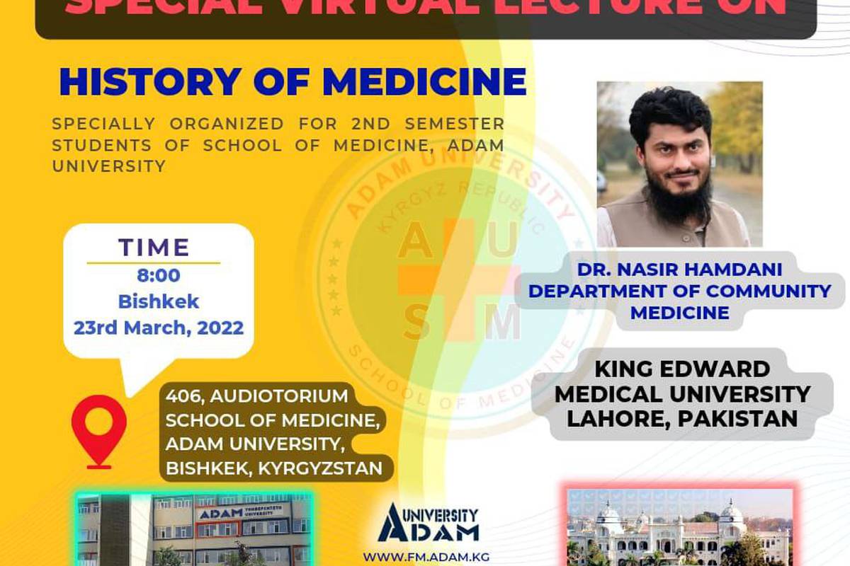 Guest Lecture on History of Medicine