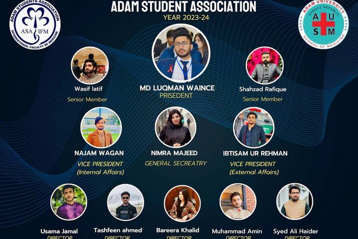We are thrilled to introduce you to the newly appointed team of the Adam Students Association (ASA) for the academic year  2023-24This team comprises dedicated individuals who will work tirelessly to ensure that your voices are heard and your needs are ad