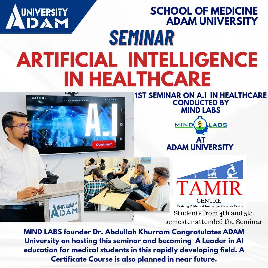 A Seminar on the Topic of  'Artificial Intelligence in Healthcare' was organized by MIND LABS